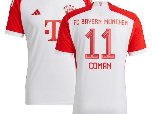 Kingsley Coman Bayern Munich adidas 2023/24 Home Replica Jersey - White