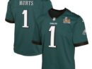 Jalen Hurts Philadelphia Eagles Nike Youth Super Bowl LIX Game Player Jersey - Midnight Green