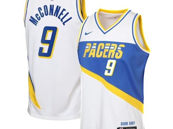 T.J. McConnell Indiana Pacers Nike Youth 2025/26 City Edition Swingman Jersey - White