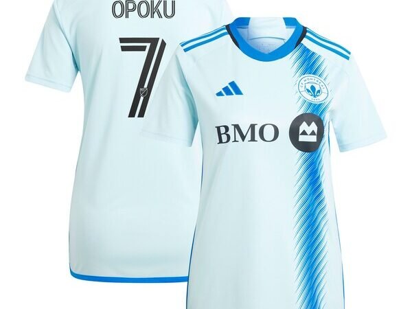 Kwadwo Opoku CF Montreal adidas Women's 2024 La Main Replica Player Jersey – Light Blue