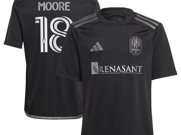 Shaq Moore Nashville SC adidas Youth 2024 Man In Black Kit Replica Player Jersey - Black