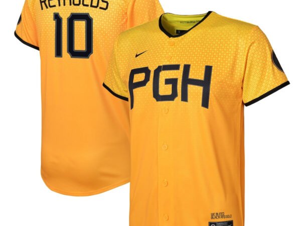Bryan Reynolds Pittsburgh Pirates Nike Youth 2023 City Connect Replica Player Jersey - Gold