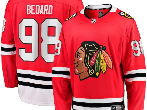 Connor Bedard Chicago Blackhawks Home Breakaway Player Jersey - Red/White