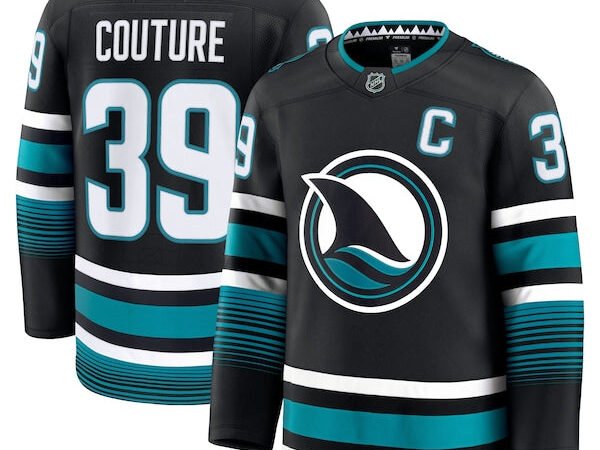 Logan Couture San Jose Sharks Alternate Premium Jersey - Black/Teal