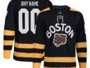 Boston Bruins adidas 2023 NHL Winter Classic Authentic Custom Jersey - Black