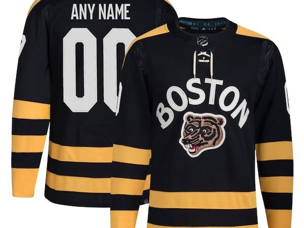 Boston Bruins adidas 2023 NHL Winter Classic Authentic Custom Jersey - Black