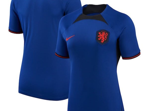 Netherlands National Team Nike Women's 2022/23 Away Breathe Stadium Replica Blank Jersey - Royal