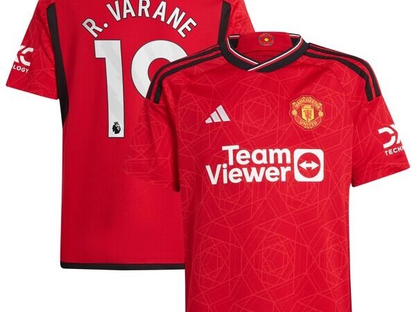 Raphael Varane Manchester United adidas Youth 2023/24 Home Replica Player Jersey - Red