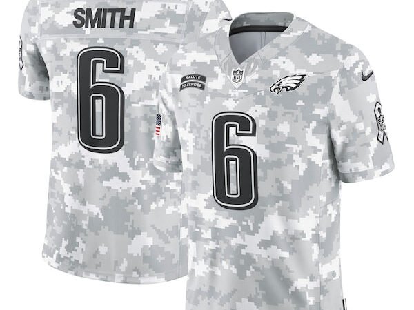 DeVonta Smith Philadelphia Eagles Nike 2024 Salute to Service Limited Jersey - Arctic Camo