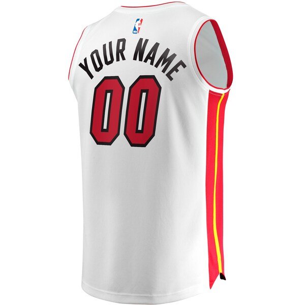 Miami Heat Youth Fast Break Custom Replica Jersey - Association Edition - White