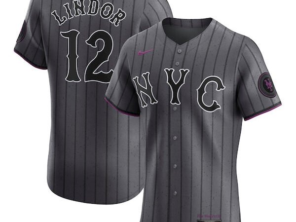 Francisco Lindor New York Mets Nike City Connect Elite Jersey - Gray