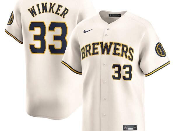 Jesse Winker Milwaukee Brewers Nike Home Limited Player Jersey - Cream