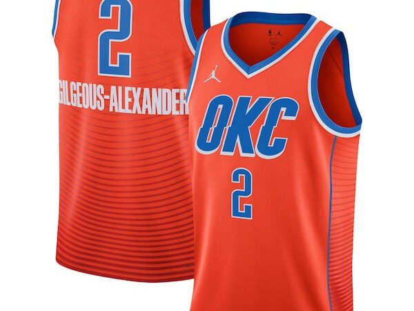 Shai Gilgeous-Alexander Oklahoma City Thunder Jordan Brand Unisex Swingman Jersey - Statement Edition - Orange