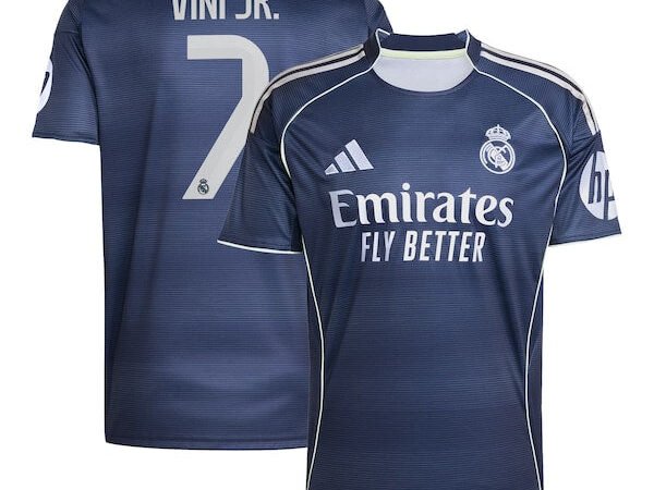 Vini Jr. Los Merengues adidas 2025/26 Away Replica Player Jersey - Blue