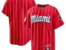 Miami Marlins Nike City Connect Replica Jersey - Red
