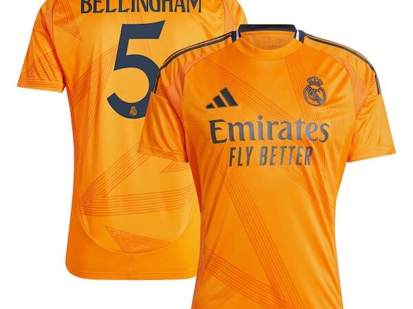Jude Bellingham Los Merengues adidas 2024/25 Away Replica Player Jersey - Orange
