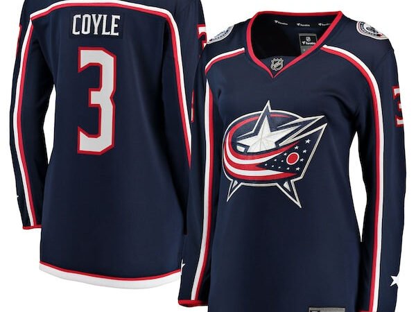 Charlie Coyle Columbus Blue Jackets Women's Home Breakaway Jersey - Navy