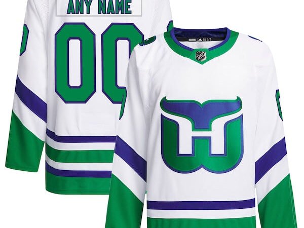 Carolina Hurricanes adidas    Primegreen Authentic Custom Jersey - White