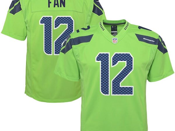 12th Fan Seattle Seahawks Nike Youth Game Jersey - Neon Green