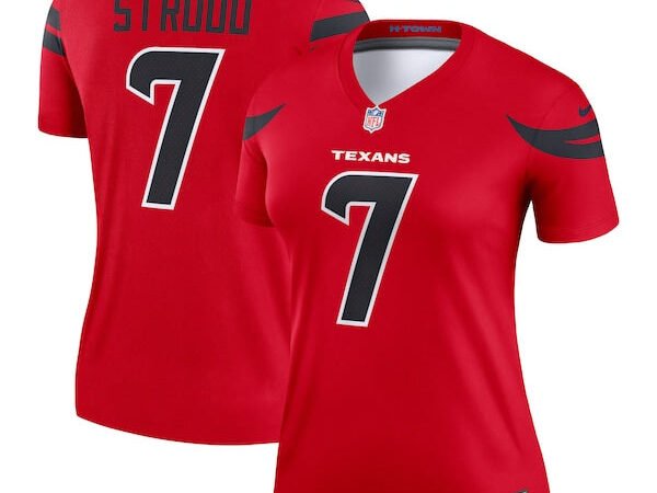 C.J. Stroud Houston Texans Nike Women's Alternate Legend Player Performance Top -  Red/Navy