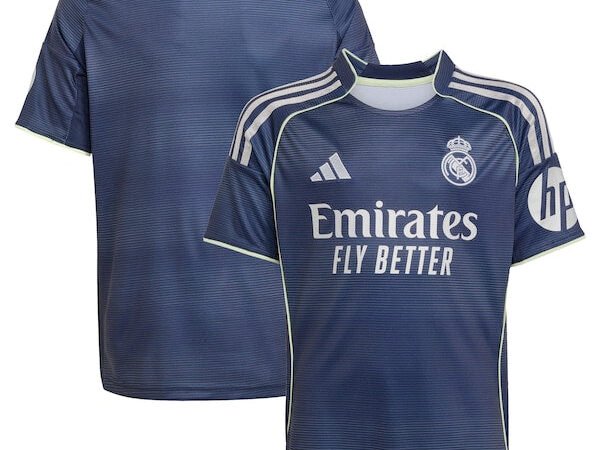 Los Merengues adidas Youth 2025/26 Away Replica Jersey - Blue/White