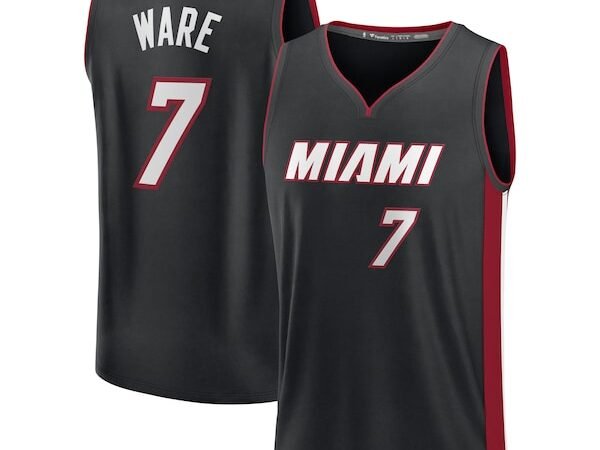 Kel'el Ware Miami Heat Youth Fast Break Replica Player Jersey - Icon Edition - Black