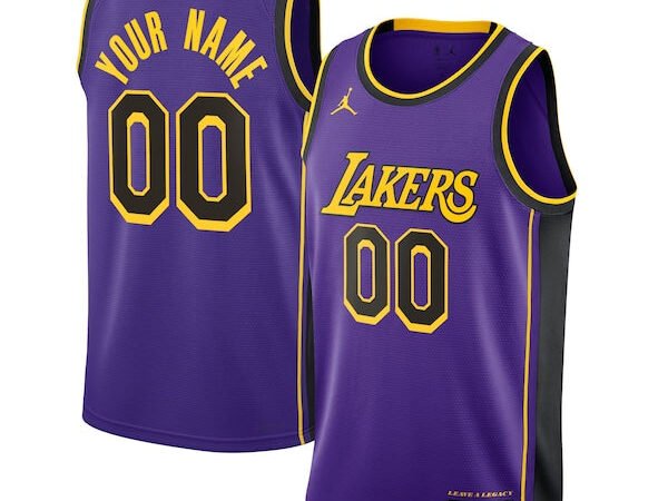 Los Angeles Lakers Jordan Brand Unisex 2022/23 Swingman Custom Jersey - Statement Edition - Purple