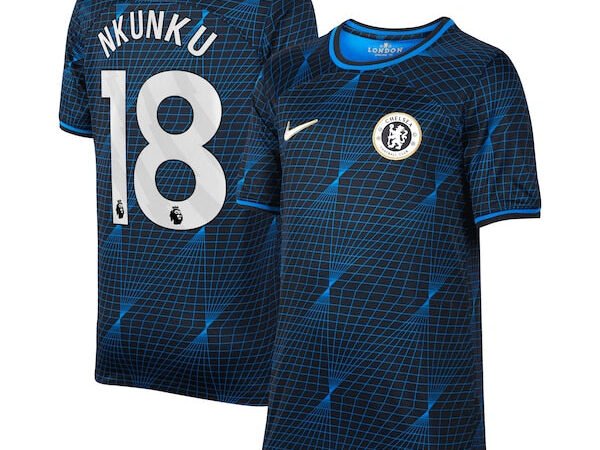 Christopher Nkunku Chelsea Nike Youth 2023/24 Away Stadium Replica Player Jersey - Navy