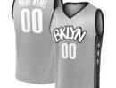 Brooklyn Nets  Youth Custom Fast Break Replica Jersey Gray - Statement Edition