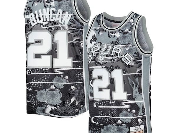 Tim Duncan San Antonio Spurs 1998/99 Hardwood Classics Lunar New Year Swingman Jersey - Silver