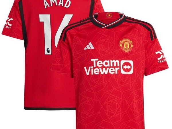 Amad Diallo Manchester United adidas Youth Replica Player Jersey – Red