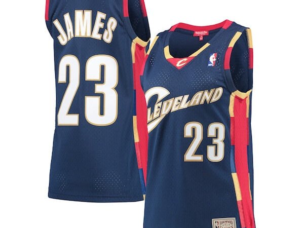 LeBron James Cleveland Cavaliers Women's  Hardwood Classics Swingman Jersey - Navy
