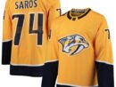 Juuse Saros Nashville Predators adidas Home Authentic Player Jersey - Gold