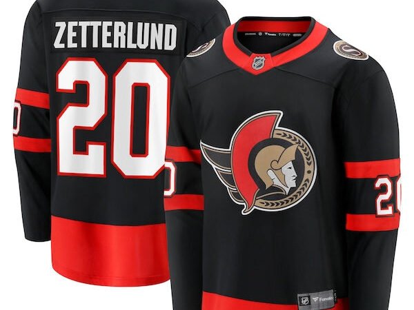 Fabian Zetterlund Ottawa Senators  Home Breakaway Jersey - Black