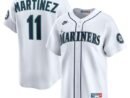 Men's Seattle Mariners Edgar Martinez Nike White Throwback Cooperstown Collection Limited Jersey