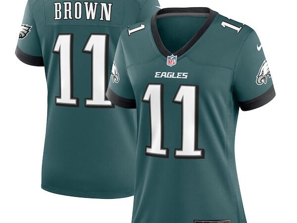 A.J. Brown Philadelphia Eagles Nike Women's Team Game Jersey - Midnight Green/Black