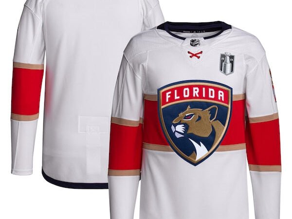 Florida Panthers adidas 2023 Stanley Cup Final Away Primegreen Jersey - White