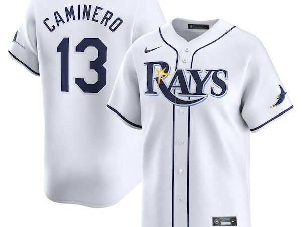 Junior Caminero Tampa Bay Rays Nike Youth Home Limited Player Jersey - White