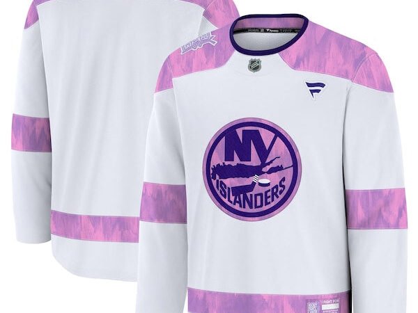 New York Islanders  2024 Hockey Fights Cancer Practice Jersey - White