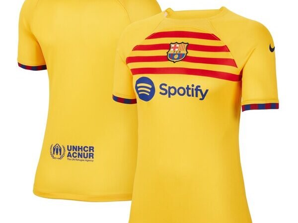 Barcelona Nike Women's 2022/23 Fourth Breathe Stadium Replica Jersey - Yellow