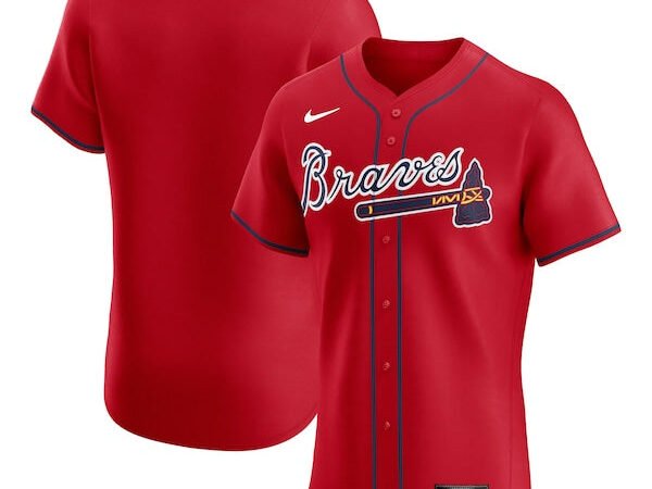 Atlanta Braves Nike Alternate Elite Jersey - Red/Navy/White