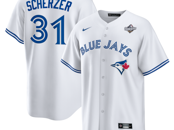 Max Scherzer Toronto Blue Jays Nike 2025 World Series Home Replica Player Jersey - White