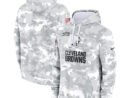 Cleveland Browns Nike 2024 Salute to Service Club Fleece Pullover Hoodie - Arctic Camo