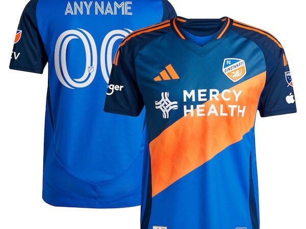 FC Cincinnati adidas 2025 Orange and Blue Legacy Kit Authentic Custom Jersey - Blue