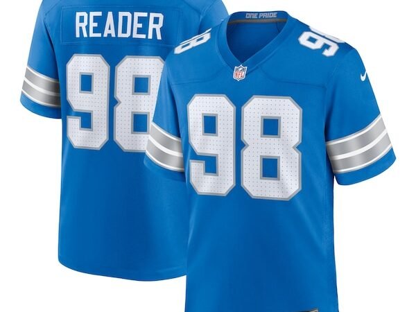 D.J. Reader Detroit Lions Nike Team Game Jersey - Blue