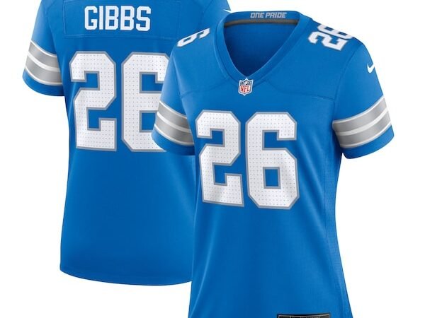 Jahmyr Gibbs Detroit Lions Nike Women's Game Jersey - Blue