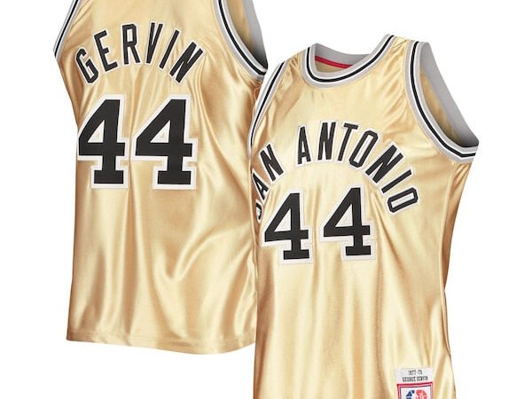 George Gervin San Antonio Spurs 75th Anniversary 1977/78 Hardwood Classics Swingman Jersey - Gold