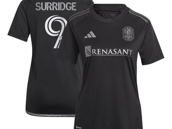 Sam Surridge Nashville SC adidas Women's 2024 Man In Black Kit Replica Player Jersey – Black