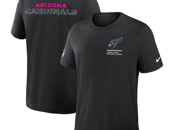 Arizona Cardinals Nike 2025 NFL Crucial Catch Tri-Blend Dri-FIT T-Shirt - Black