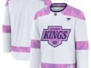 Los Angeles Kings  2024 Hockey Fights Cancer Practice Jersey - White